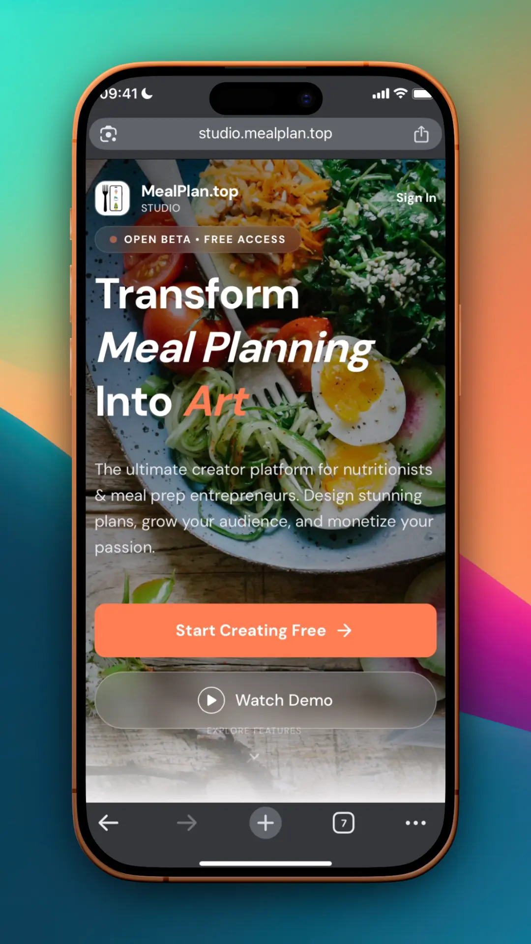 Aplicació MealPlan.top Producer